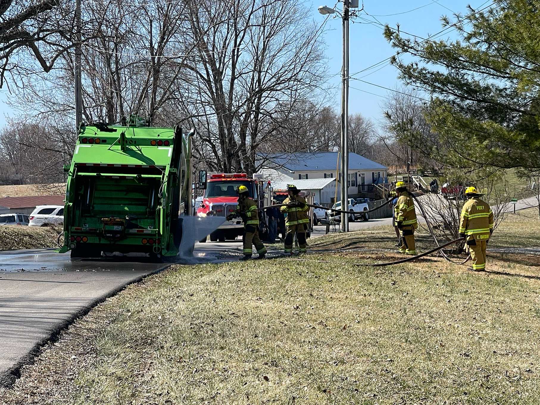 Garbage truck fire 3