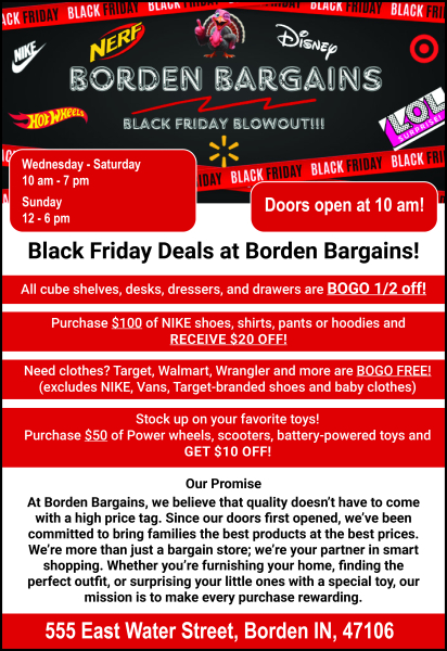 Borden Bargains